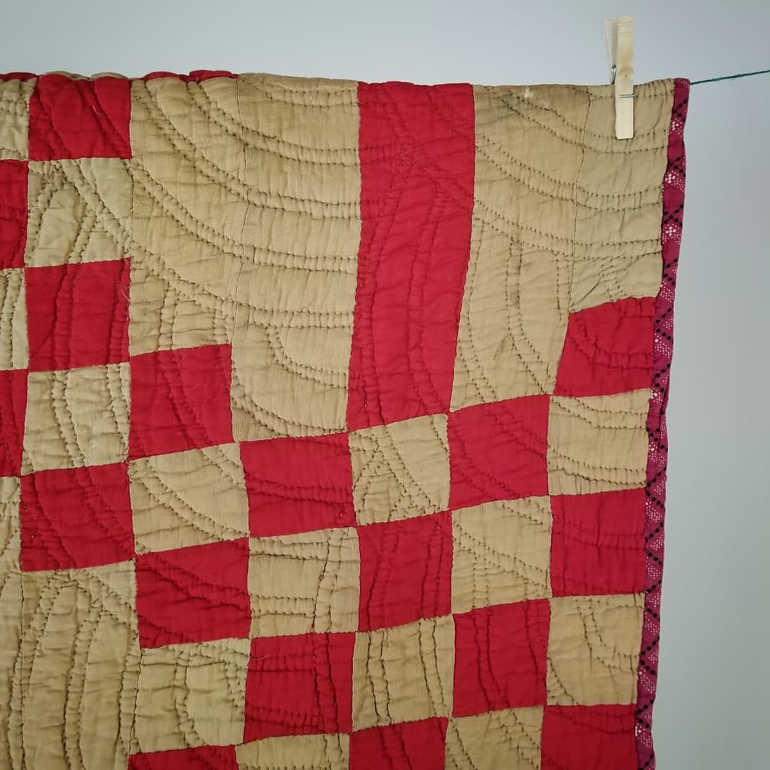 Red and Sepia Quilt