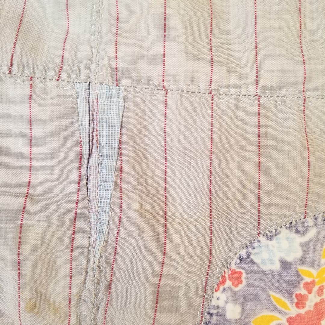 Floral Drunkard's Path Quilt