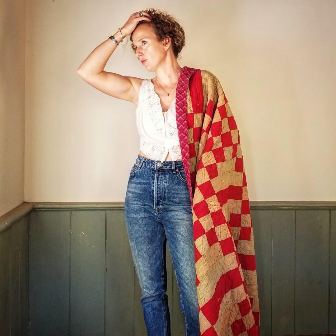 Red and Sepia Quilt