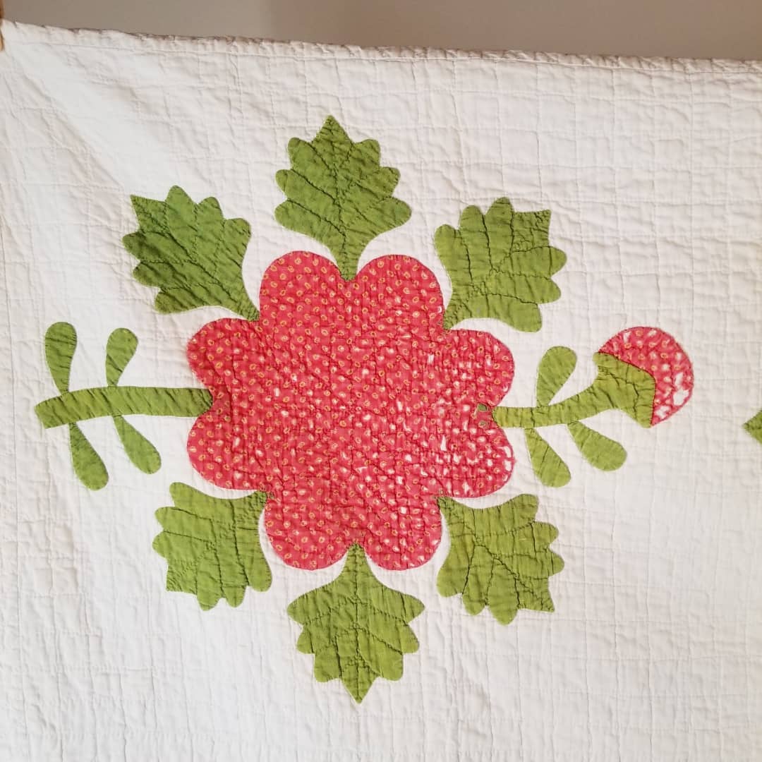 19th Century Rose Applique Quilt
