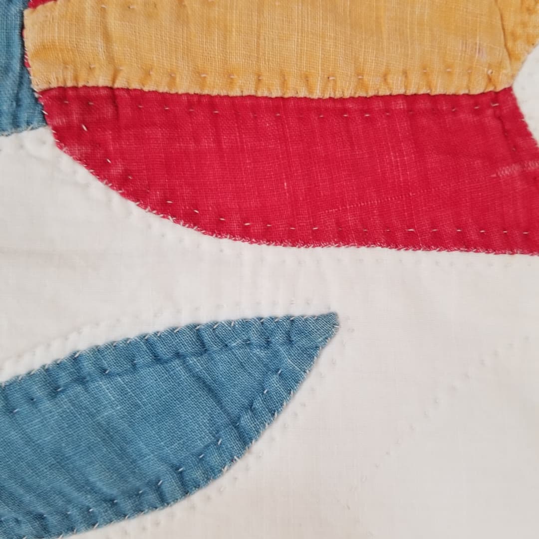 Tulip Applique Quilt, Pennsylvania Mennonite