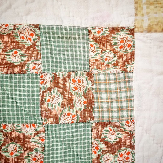 Sack Cloth 9 Patch Quilt
