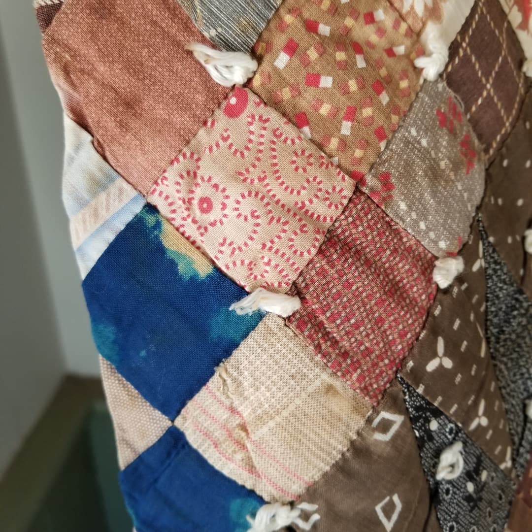 Mid 19th Century Hand Tied Quilt