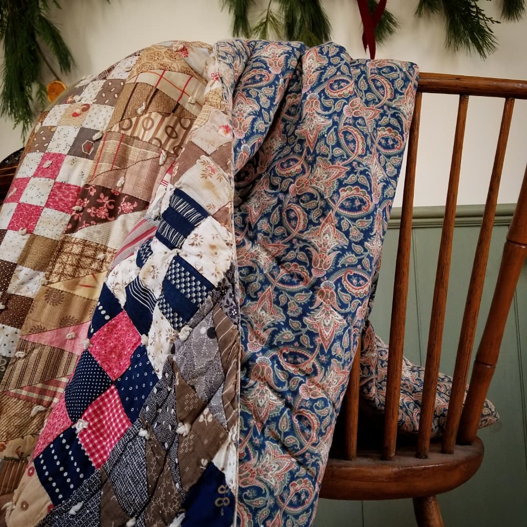 Mid 19th Century Hand Tied Quilt