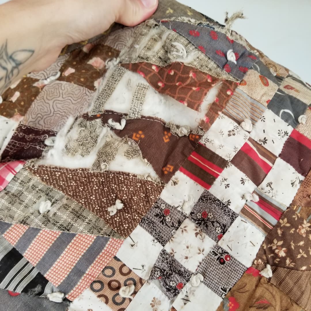 Mid 19th Century Hand Tied Quilt