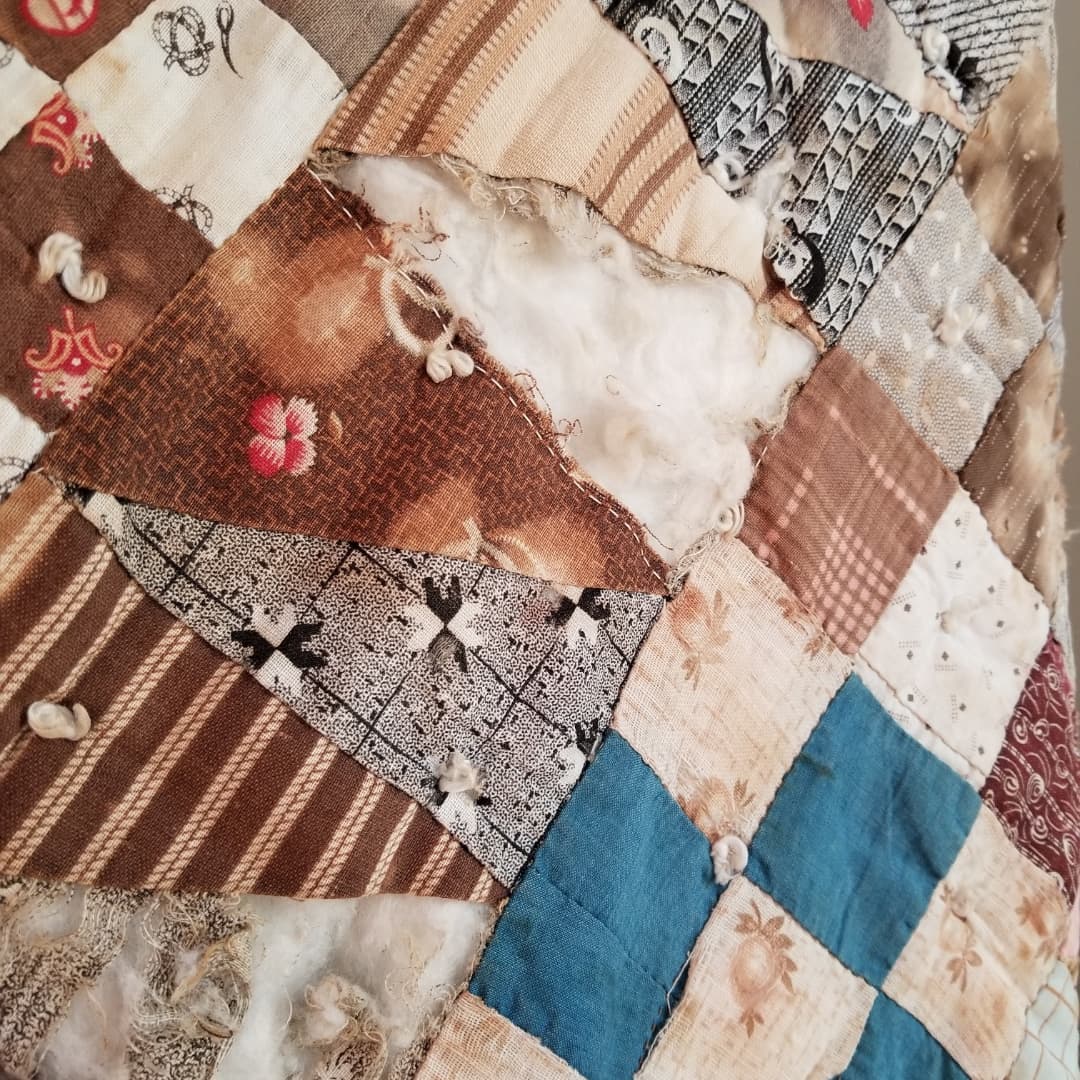 Mid 19th Century Hand Tied Quilt