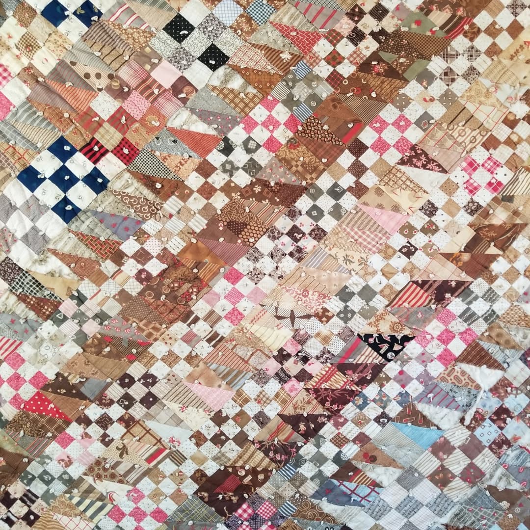 Mid 19th Century Hand Tied Quilt
