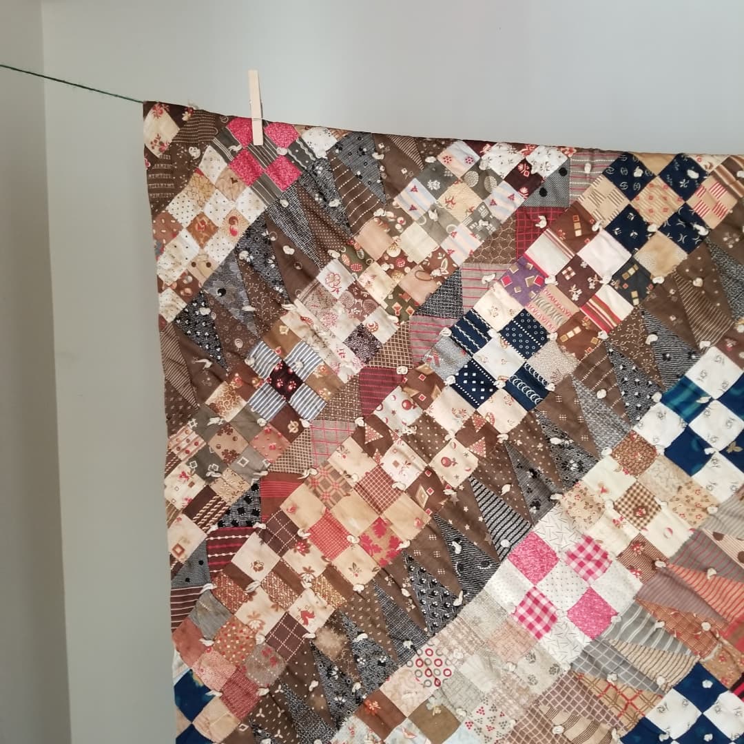 Mid 19th Century Hand Tied Quilt