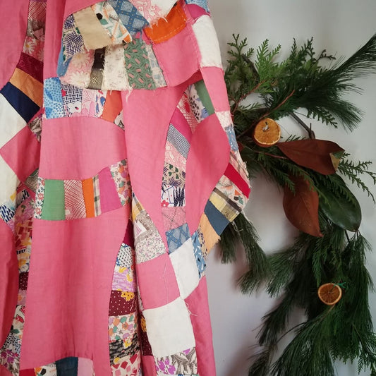 Pink Wedding Ring Quilt
