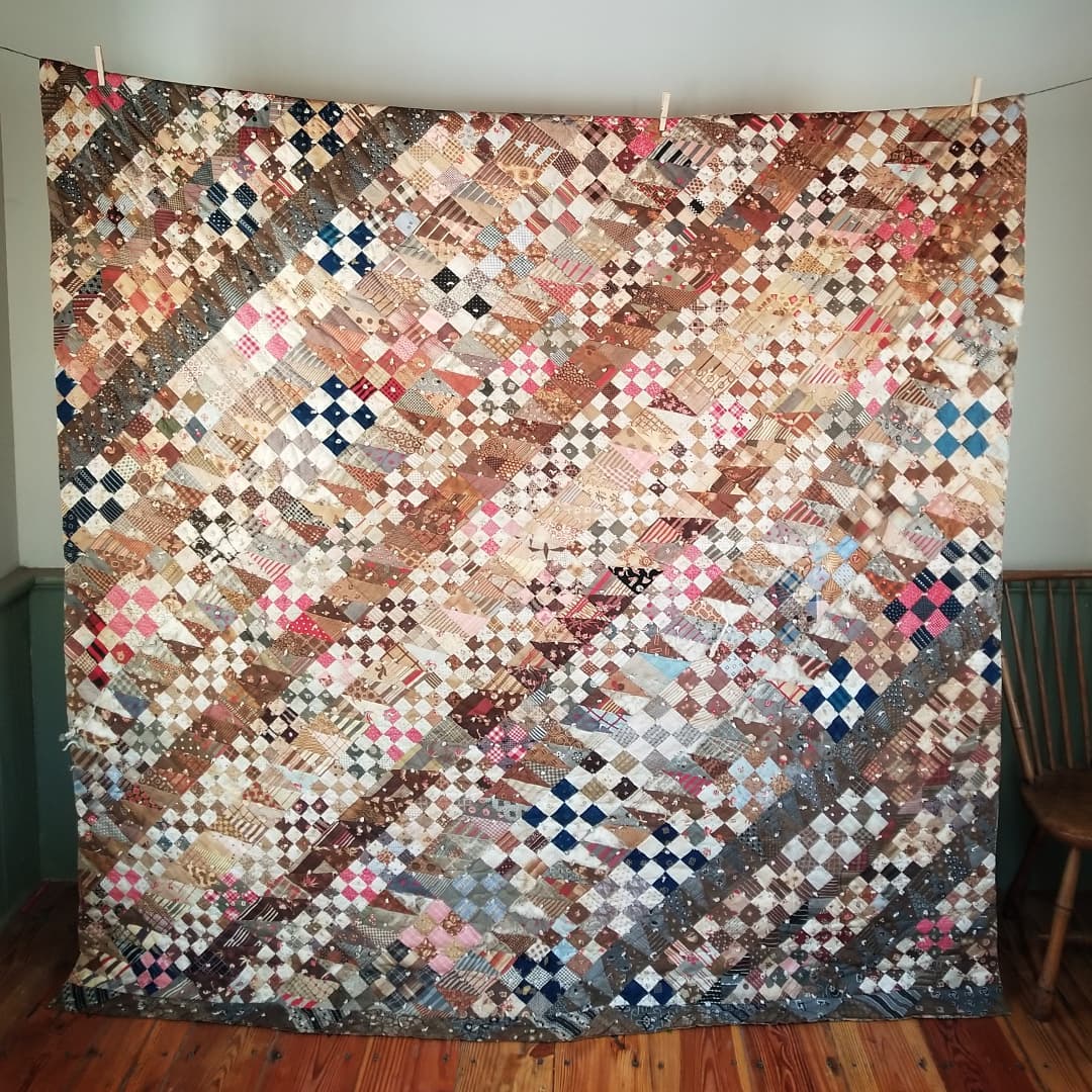 Mid 19th Century Hand Tied Quilt