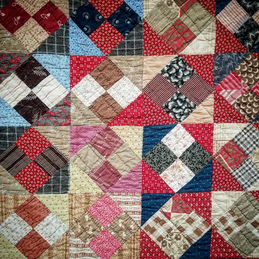 Flannel Backed 4 Patch Quilt