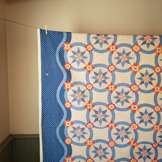 Stars and Stripes Whole Cloth Quilt