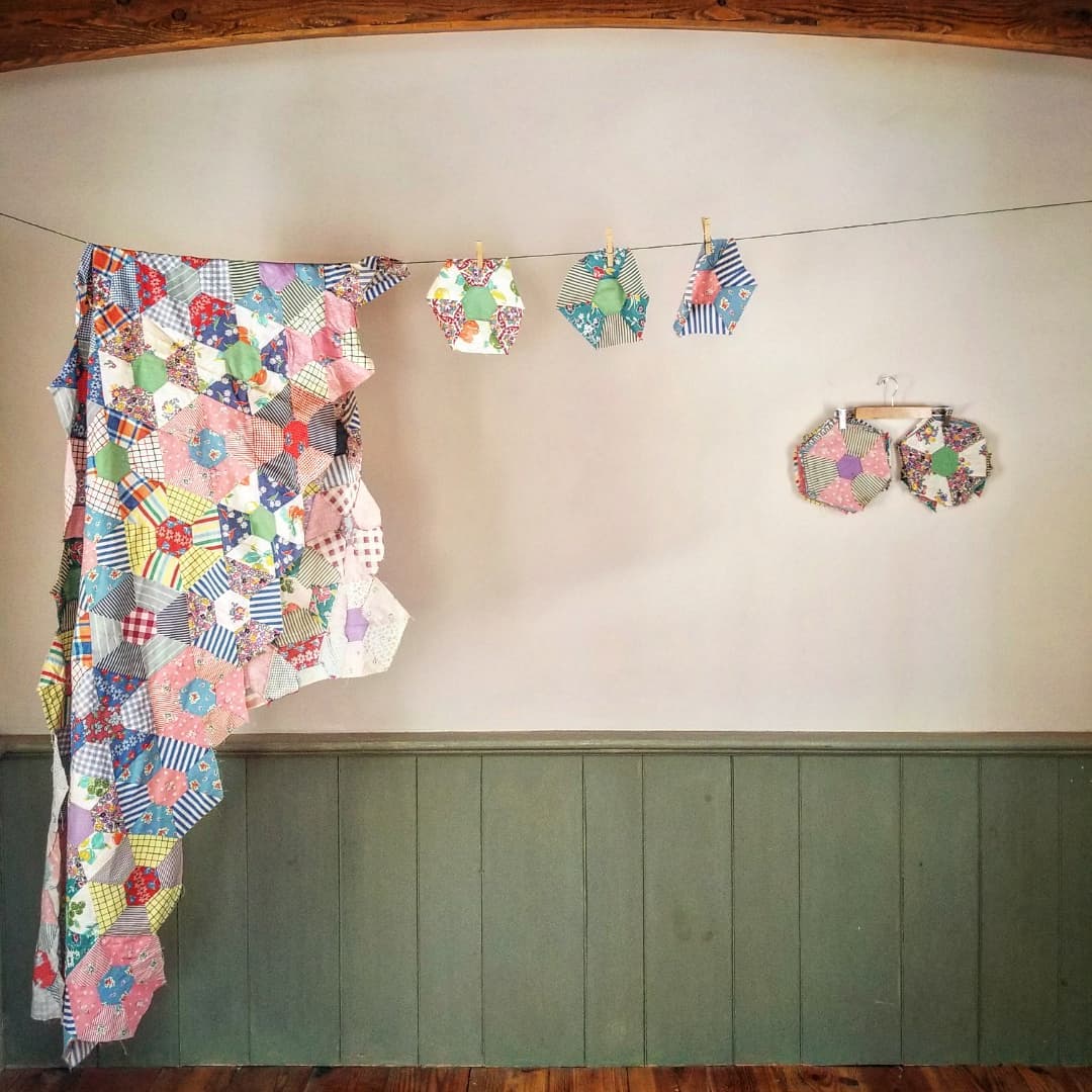 Hexi Quilt Top Strip