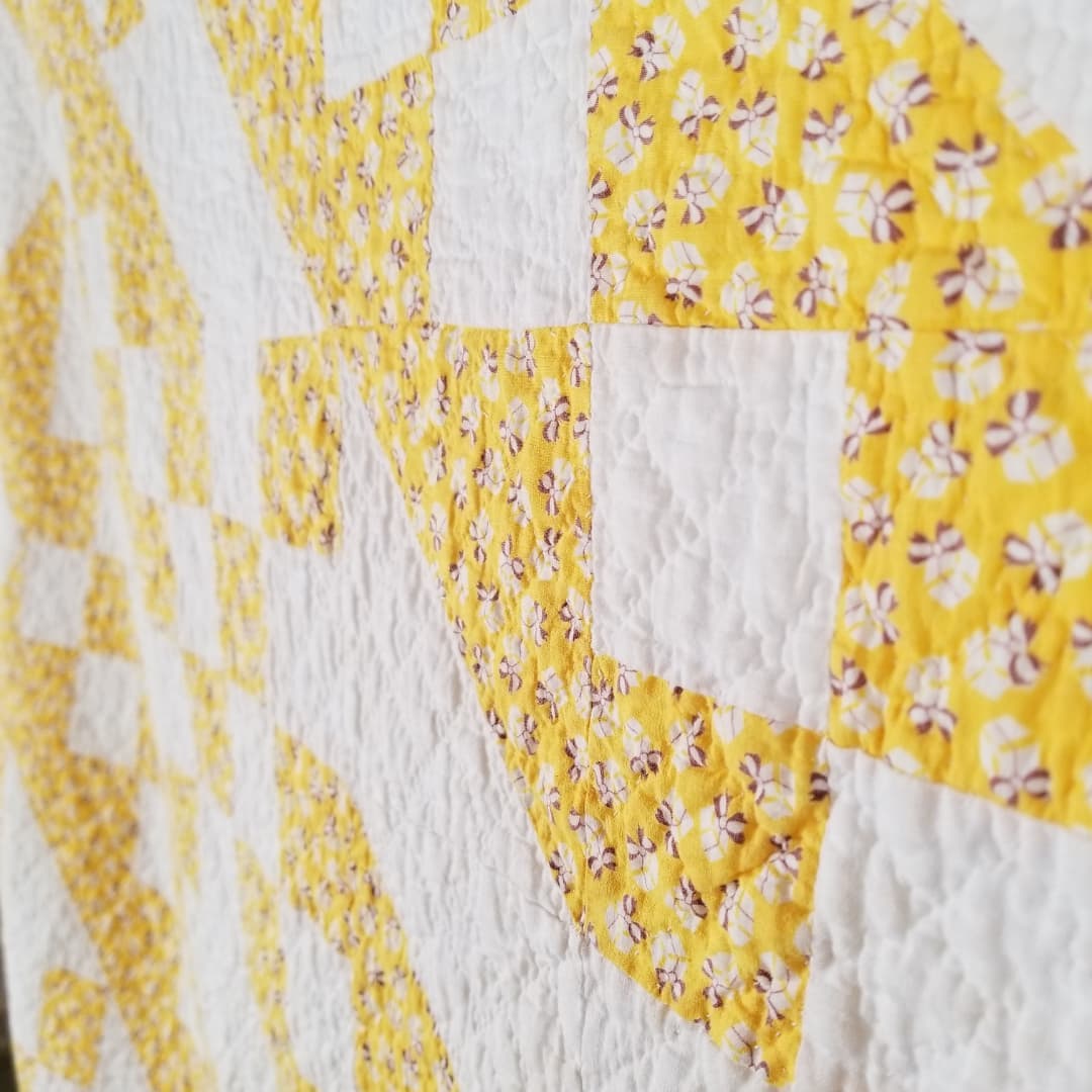 Yellow Jacob's Ladder Quilt