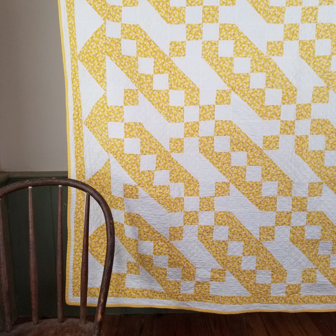 Yellow Jacob's Ladder Quilt