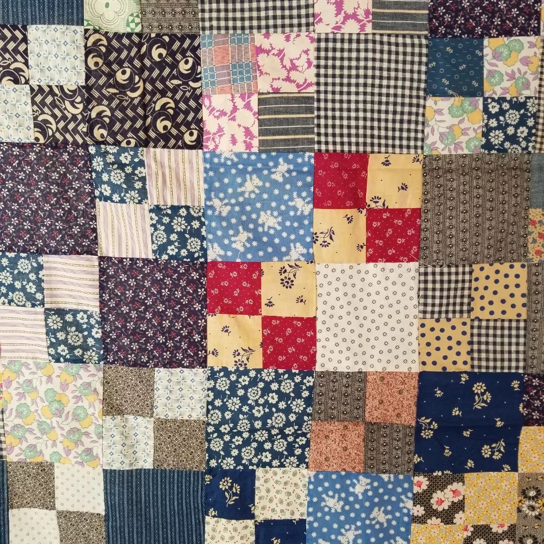 Indigo Patchwork Quilt TOP