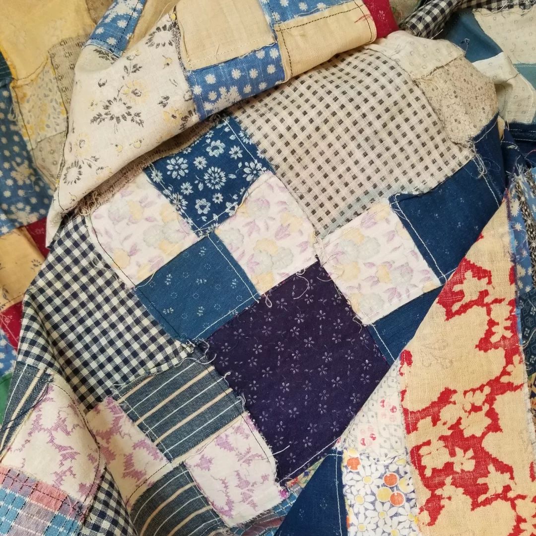 Indigo Patchwork Quilt TOP
