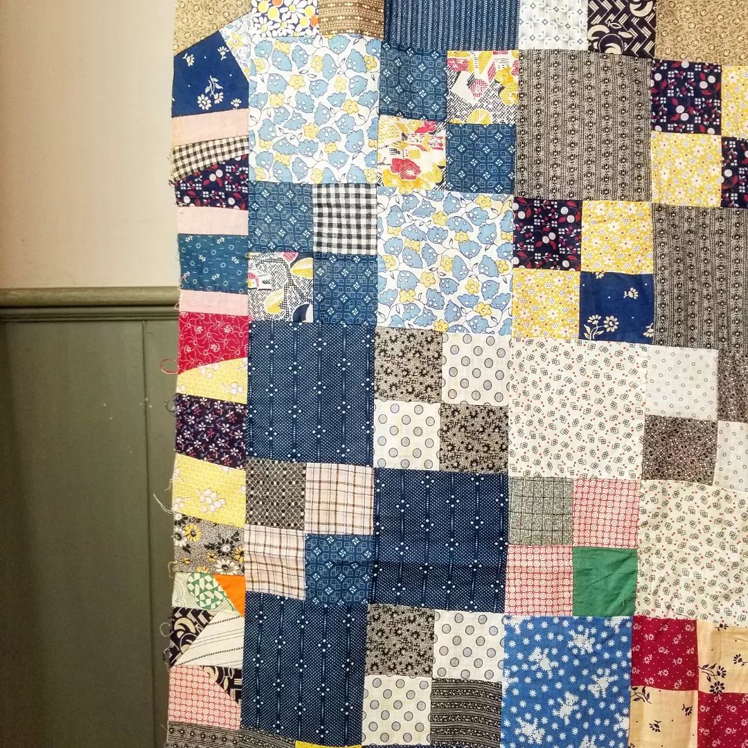 Indigo Patchwork Quilt TOP