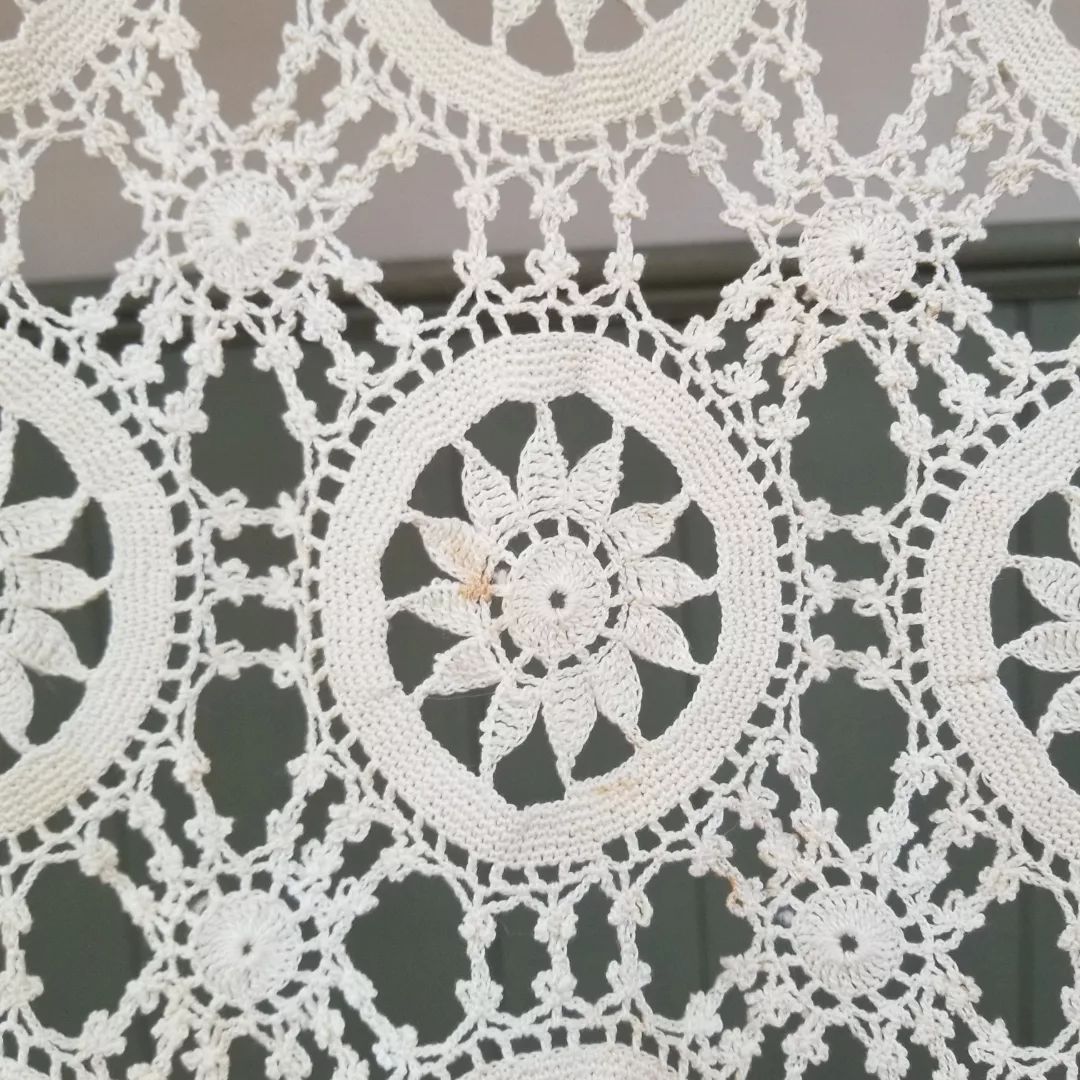 Handmade, Cream, Crochet Throw