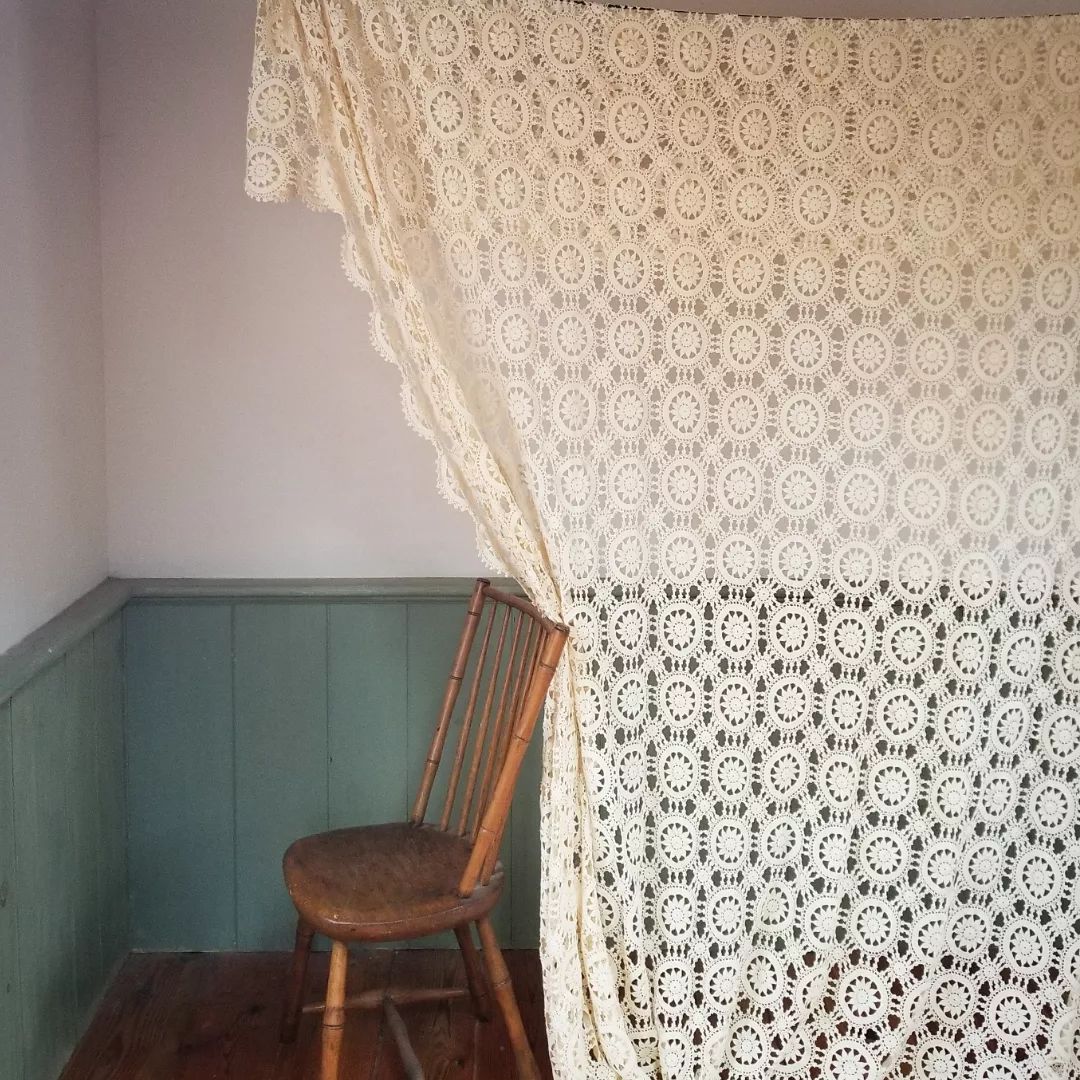 Handmade, Cream, Crochet Throw