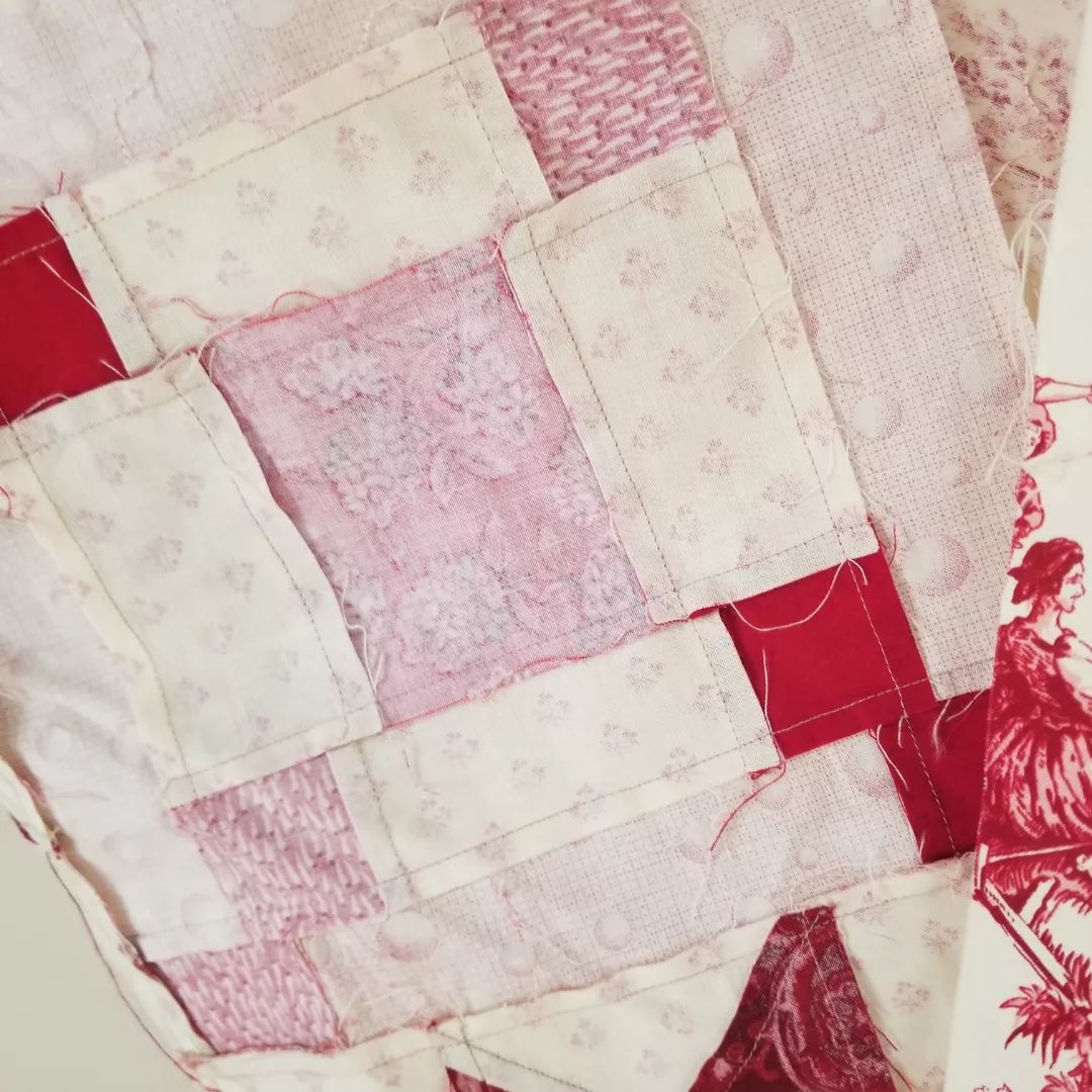 French Pastoral Toile Quilt TOP