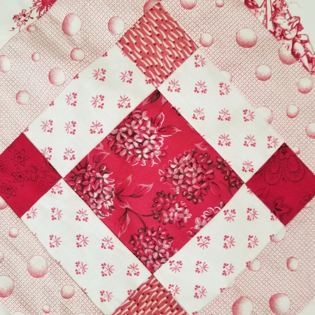 French Pastoral Toile Quilt TOP