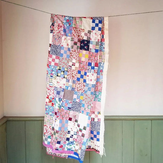 9 Patch Flour Sack Quilt TOP