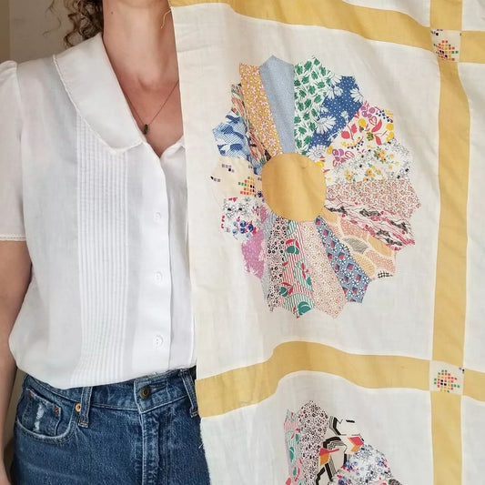 Dresden Plate Quilt TOP 4
