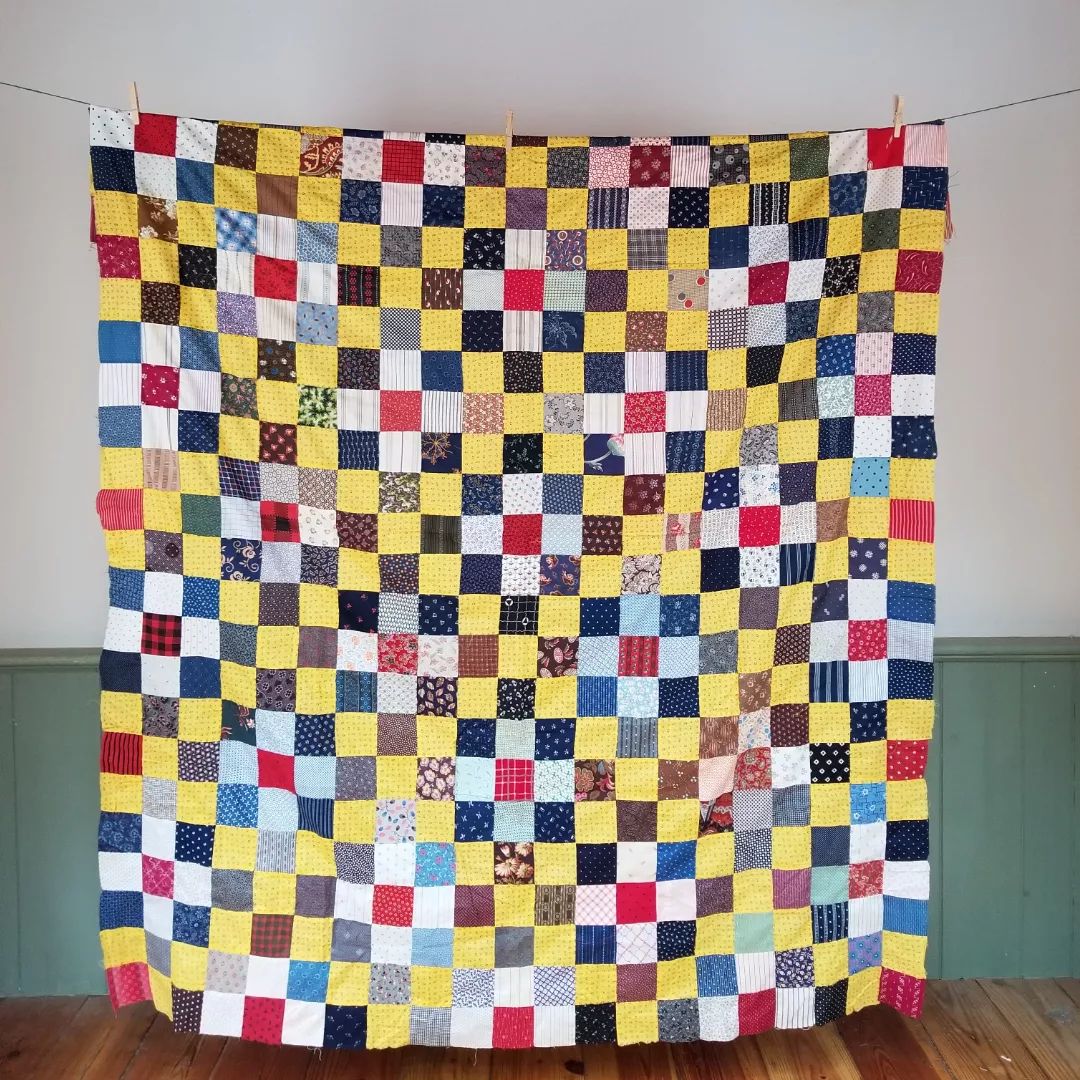 Yellow Patch Quilt TOP