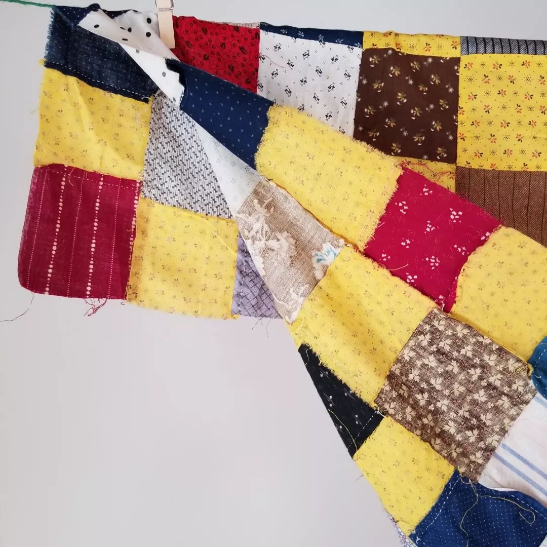 Yellow Patch Quilt TOP