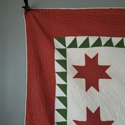 Calico and Cream Star Quilt