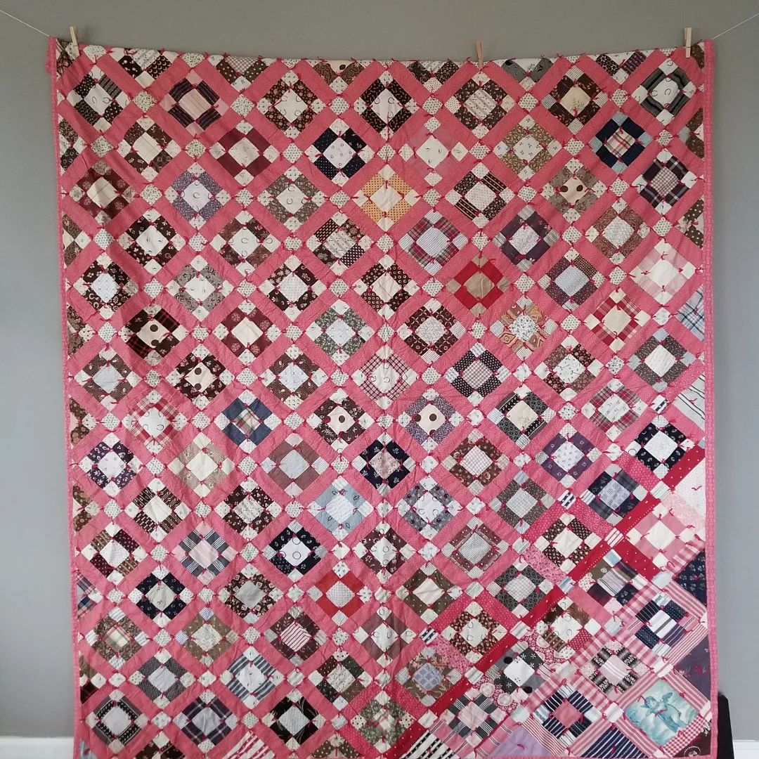 Hand Tied Patch Quilt with Angel Corner