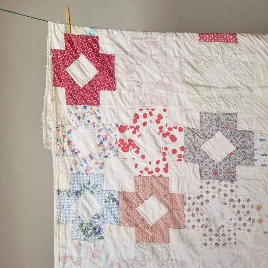Beloved, Faded Quilt on White