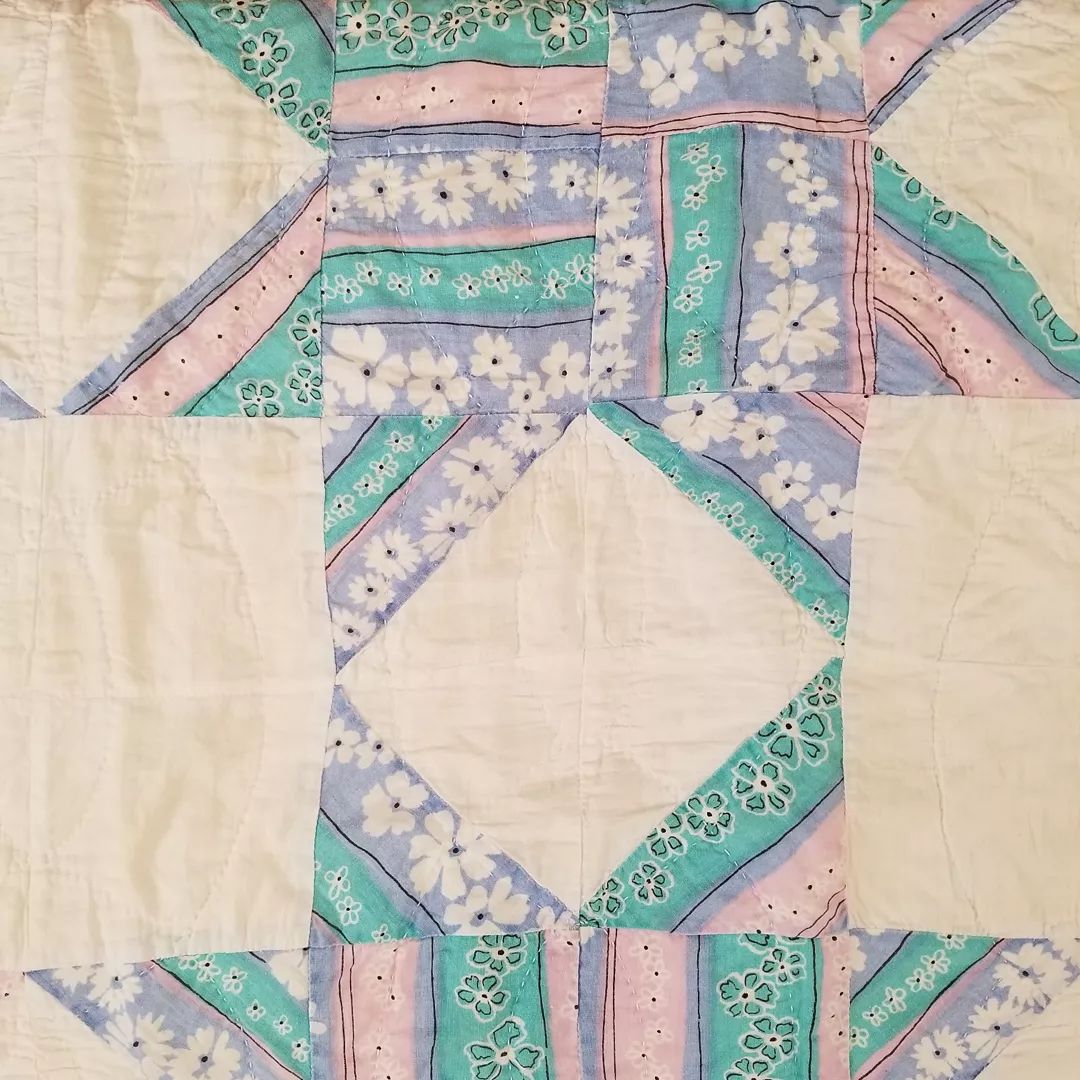 Teal and Lavender Stars Quilt