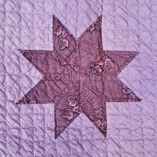 Overdyed Purple 8 Point Star Quilt