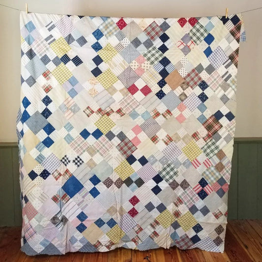 Antique Shirting Quilt TOP