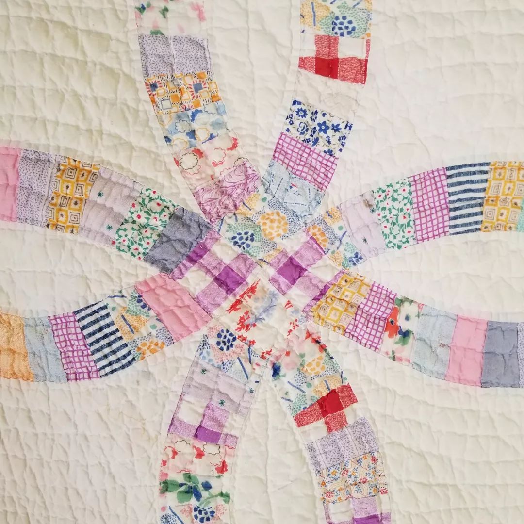 Purple Bound Wedding Rings Quilt