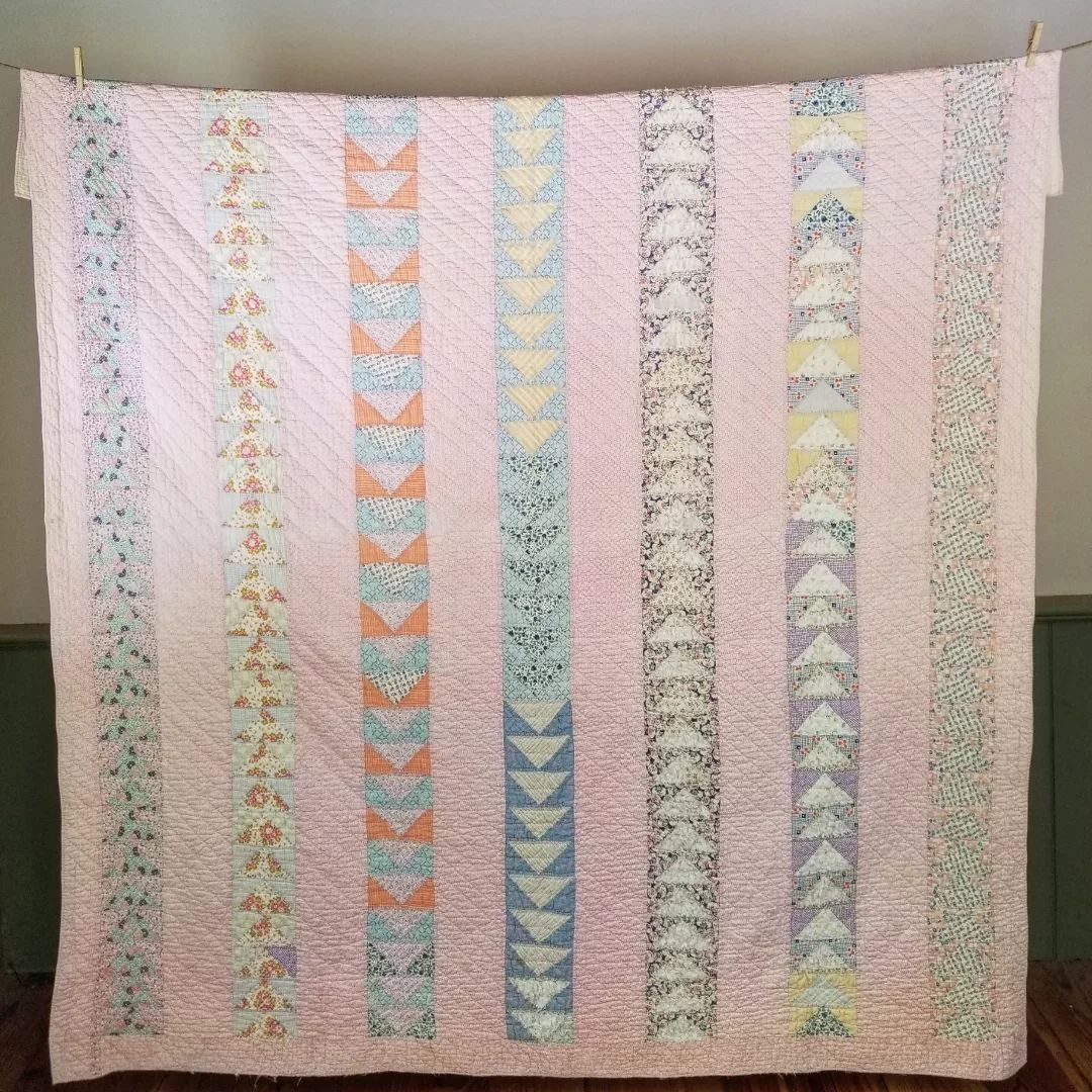 Baby Florals Geese Quilt