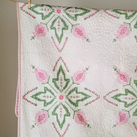 Cross Stitched Quilt 3