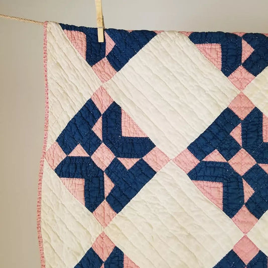 Indigo and Pink Quilt