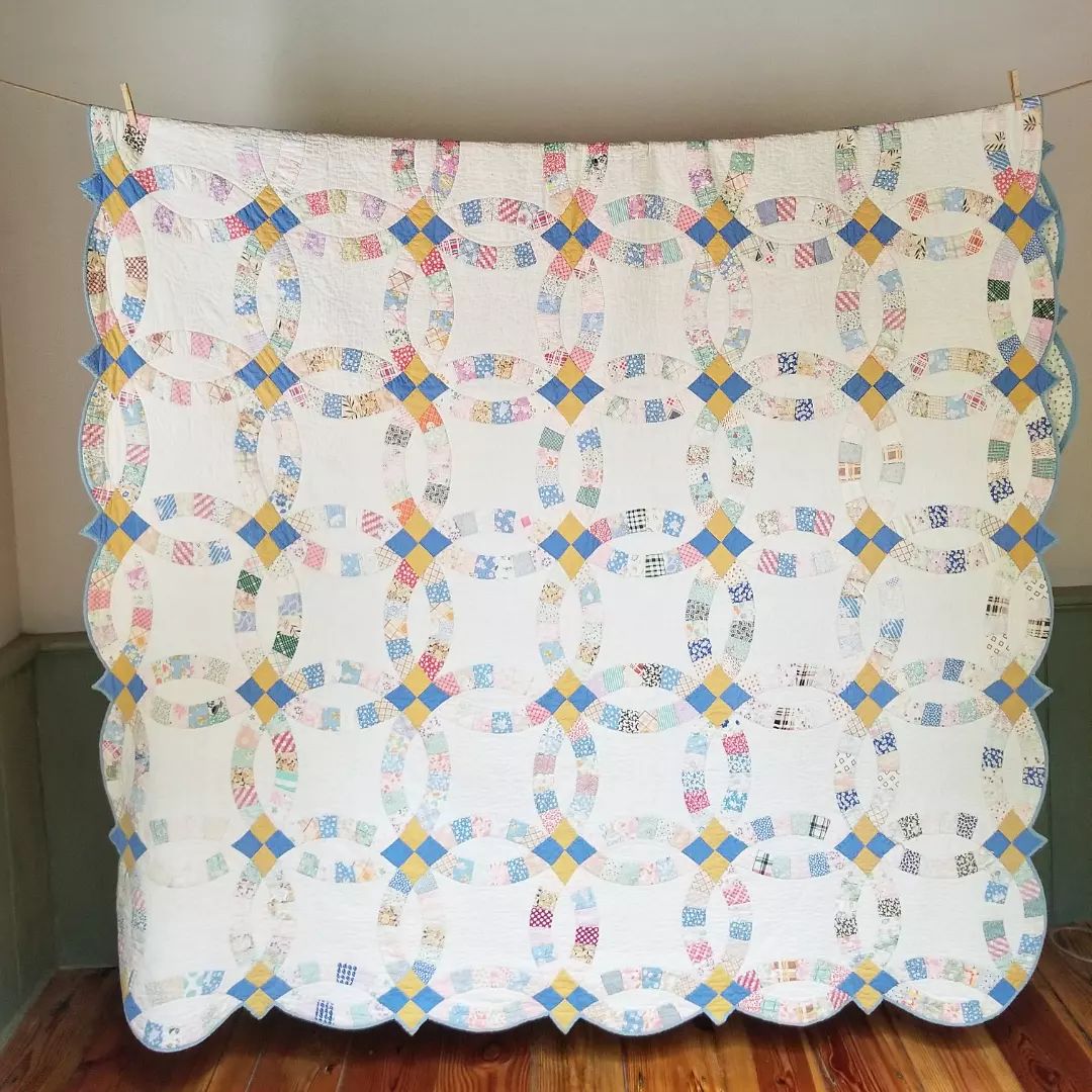 Baby Blue Wedding Rings Quilt