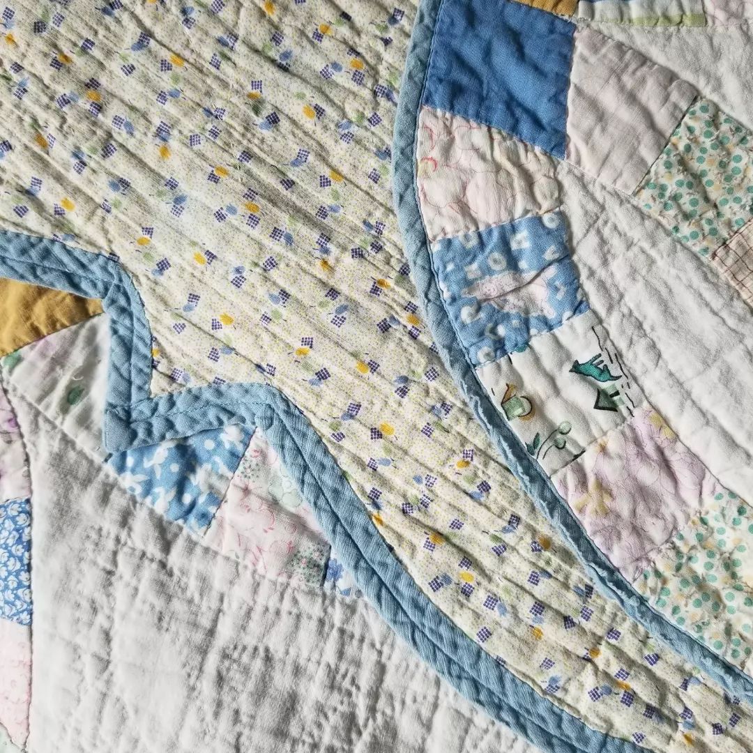 Baby Blue Wedding Rings Quilt