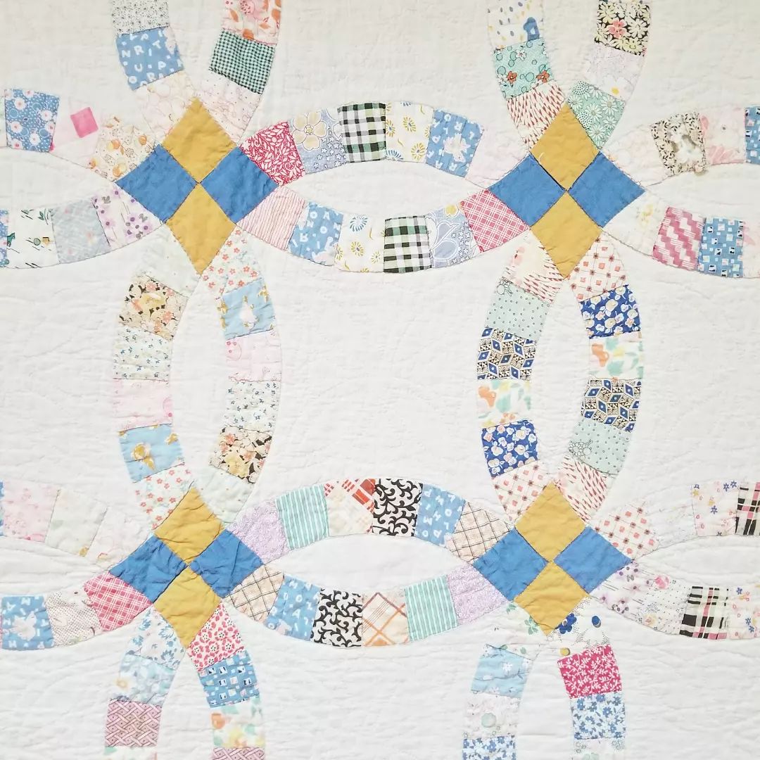 Baby Blue Wedding Rings Quilt
