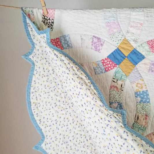 Baby Blue Wedding Rings Quilt
