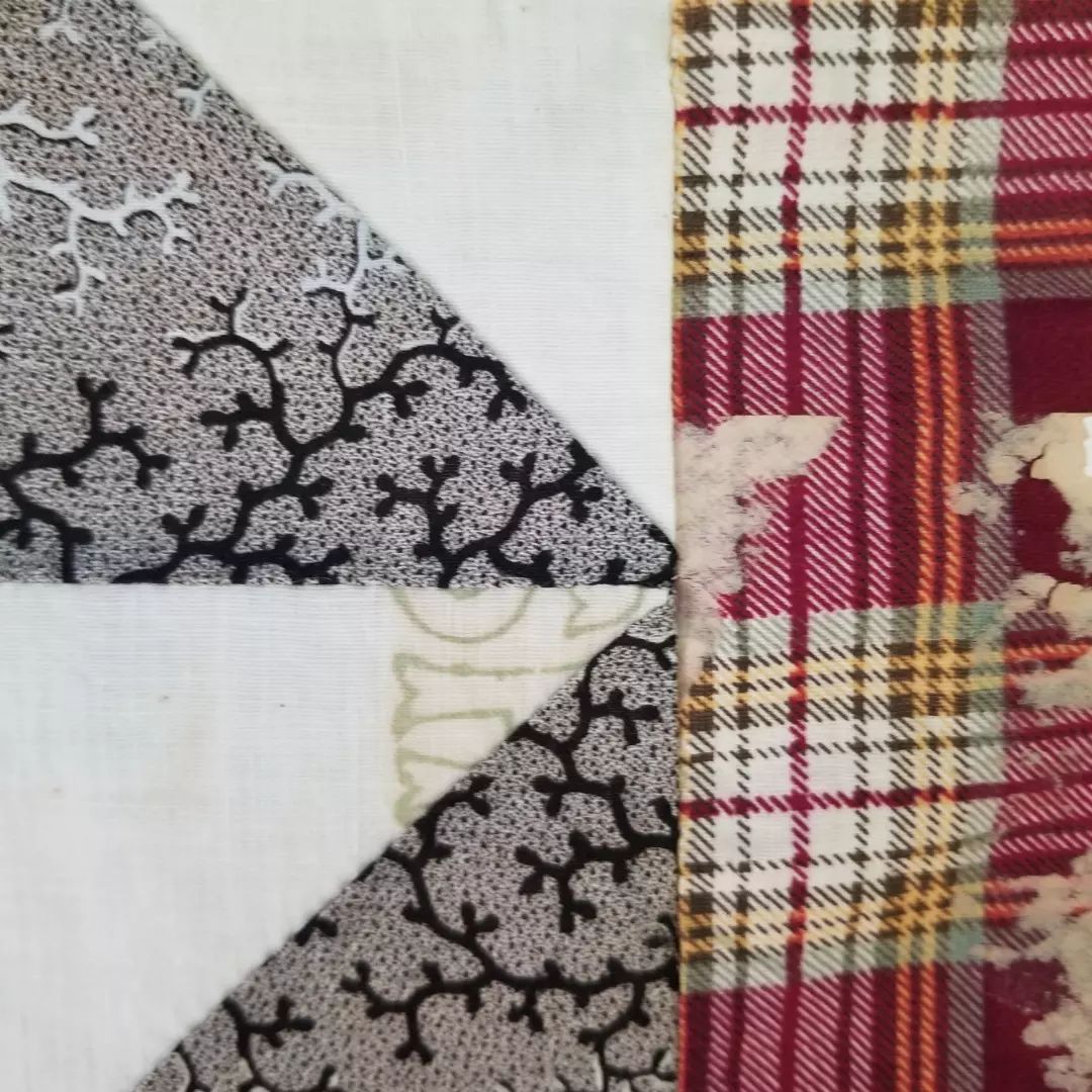 Burgundy Sashed Pinwheel Quilt TOP