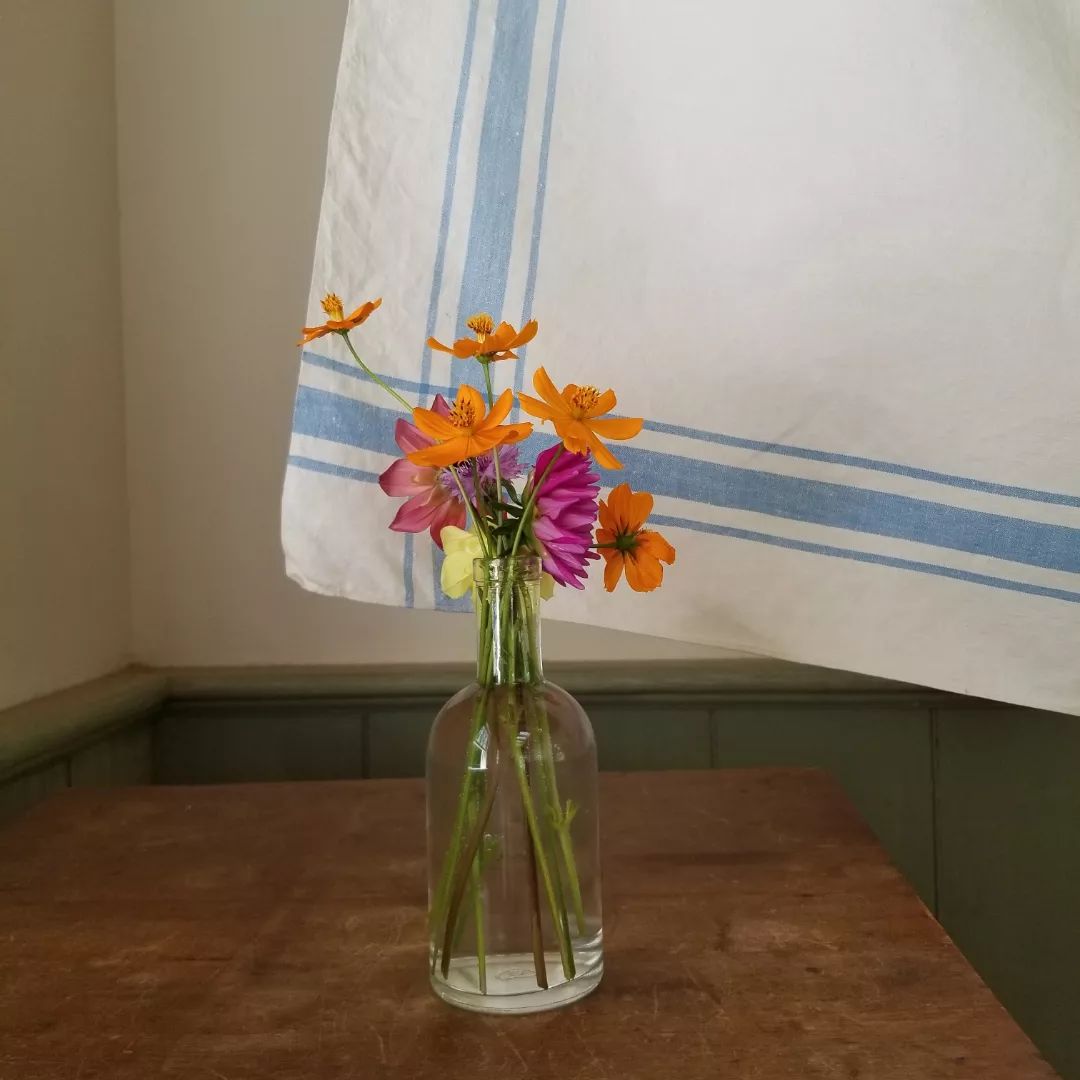 Blue and White, Linen Tablecloth