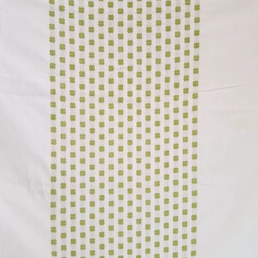 Green and White Table Linen