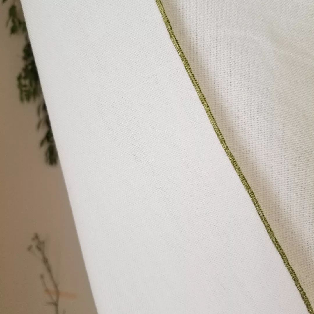 Green and White Table Linen