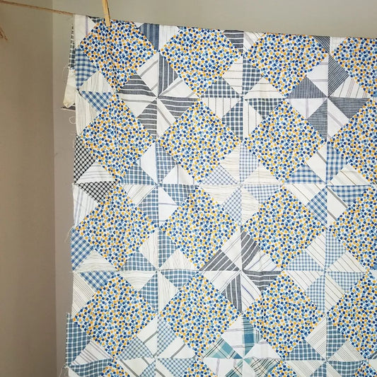 Shirting Pinwheel Quilt Top