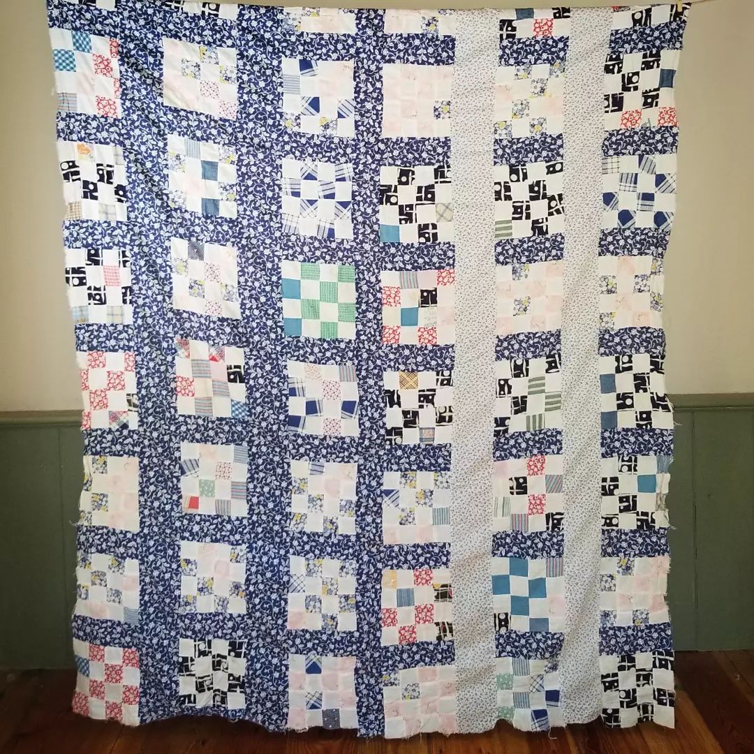 12 Patch, Sugar Sack Quilt Top